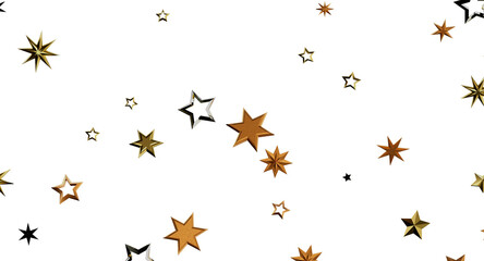 Fototapeta premium Abstract star confetti pattern on white. Great for holidays, celebration, festive designs, and backgrounds.
