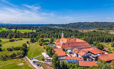 Obraz premium Kloster Reutberg, Sachsenkam, Oberbayern, Bayern, Deutschland