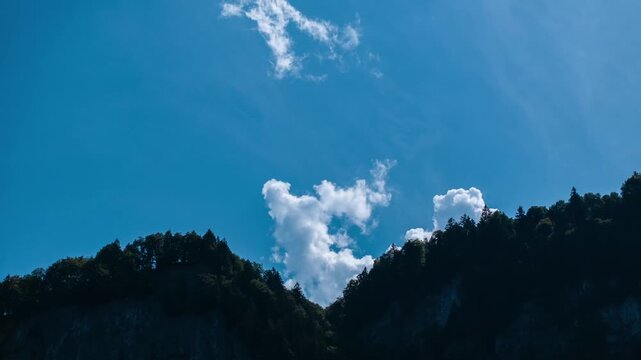 Drone Hyperlapse Above the Alpine Landscape of Stoos