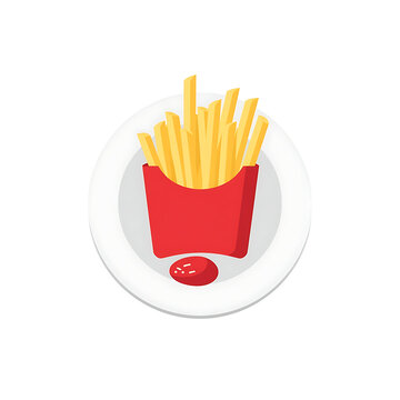 french fries vector illustration
