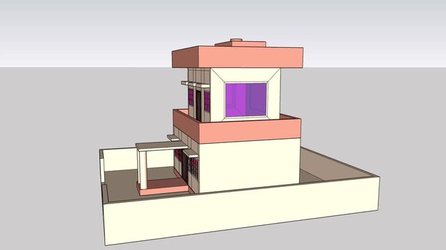 Vray render 3d House 
