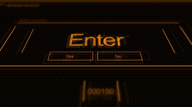Cinematic Pan Across Futuristic HUD Interface - Enter.