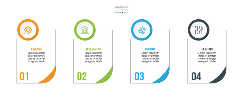 Template with step business infographic or option design.
