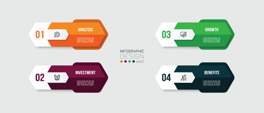 Infographic template business concept with workflow.

