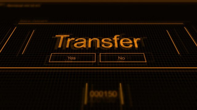 Cinematic Pan Across Futuristic HUD Interface - Transfer