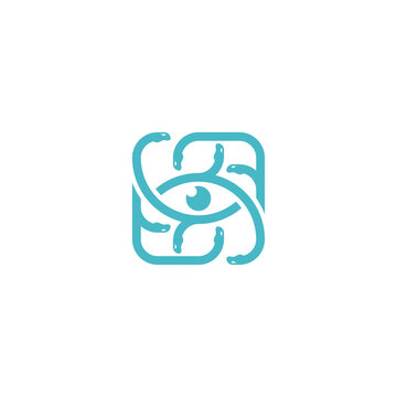 Eye Vision Snake &ndash; Simple Minimalist Logo Illustration Creative Design Template 