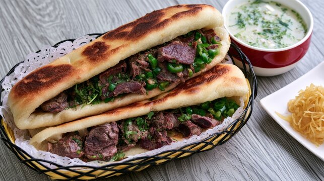 Hebei Donkey Meat Sandwich, Traditional Local Snack with Rich Flavor and Chinese Food Culture