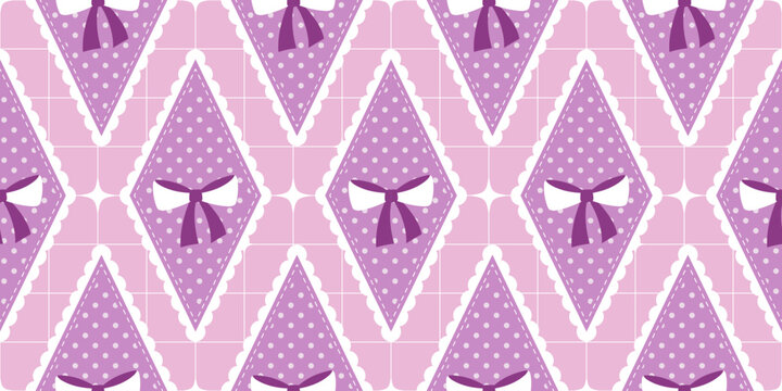 Stripe merry christmas for bow pattern ribbon and preppy gingham seamless. Background diamond design for holiday tartan rhombus and harlequin card bg. Winter aop knot for vector graphic present.