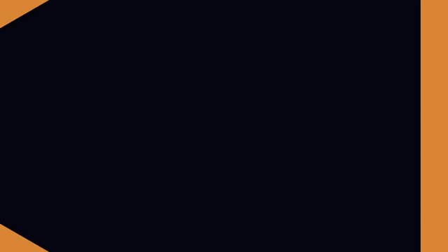 Abstract graphic animation with dark background and orange frames