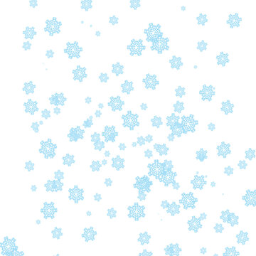 Light blue snowflake patterns falling on a festive winter background