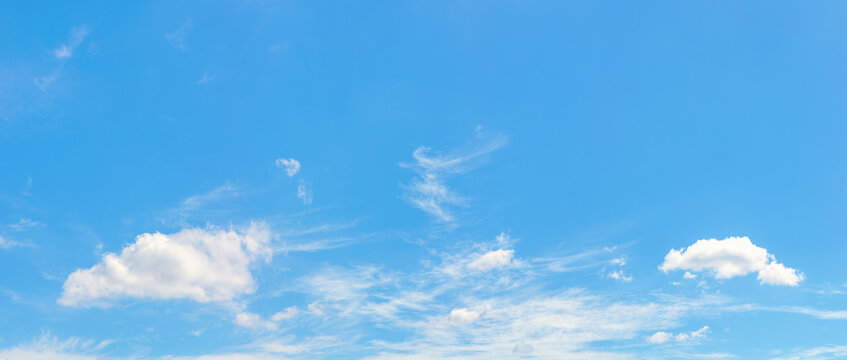 bright blue sky as a neutral background