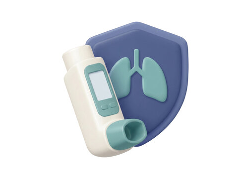 3D medical spirometer device with lung health protection shield