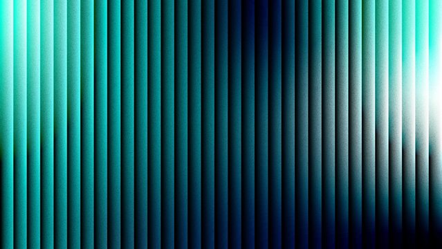 Vertical striped pattern features glowing turquoise and dark blue linear gradients.