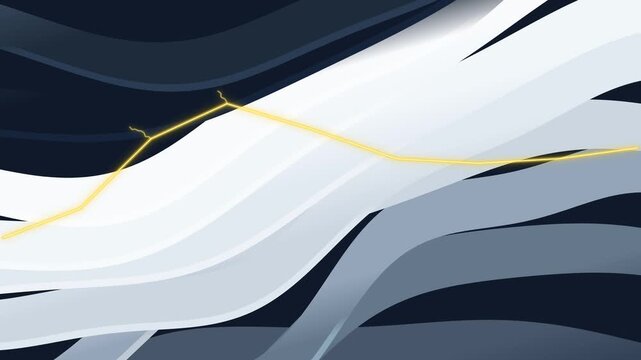 Elegant abstract background featuring fluid navy waves and a minimalist golden line for premium corporate branding