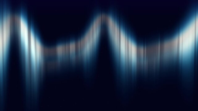 Blue glowing light waves flowing on dark background digital render