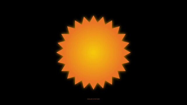 Animated glowing orange star shape on black background