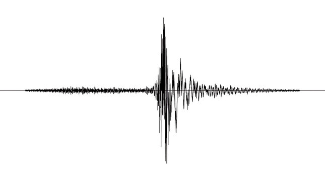 Seismograph showing earthquake wave activity