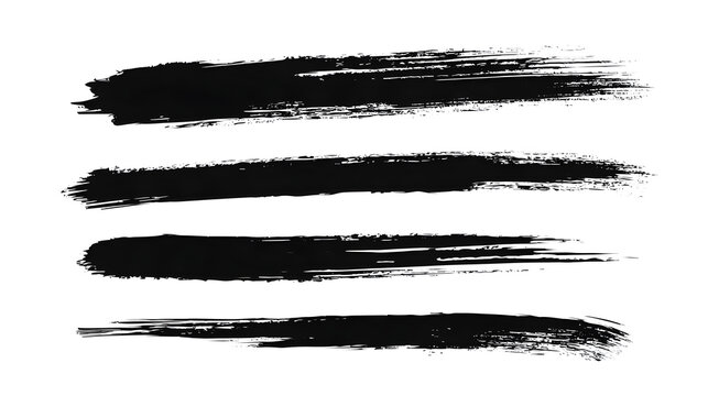underline vector set. Hand drawn grunge brush black stroke lines collection marker line set. art line set isolated on white background. vector eps file. Stock Vector