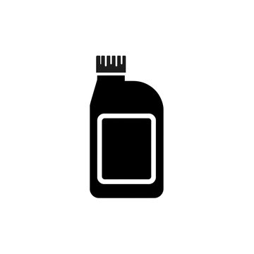 Motor oil plastic bottle icon vector illustration for automotive lubricant container, car engine fluid canister, chemical packaging, and vehicle service isolated on white background.