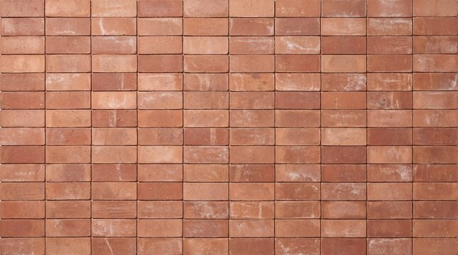 Red brick wall texture background with neat rectangular blocks