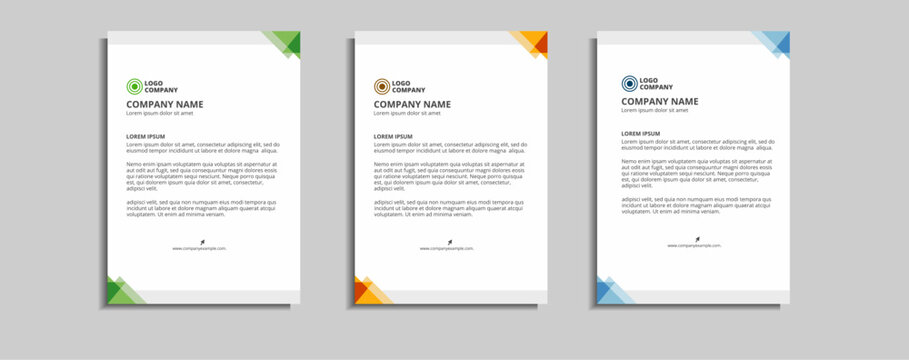 modern corporate letterhead template design
