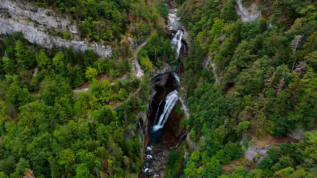 Estrecho waterfall. Ordesa Natural park. Huesca. Spain