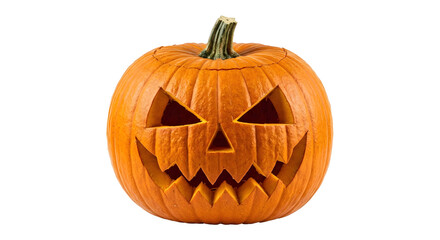 Carved jack o lantern pumpkin with scary face © popploy03