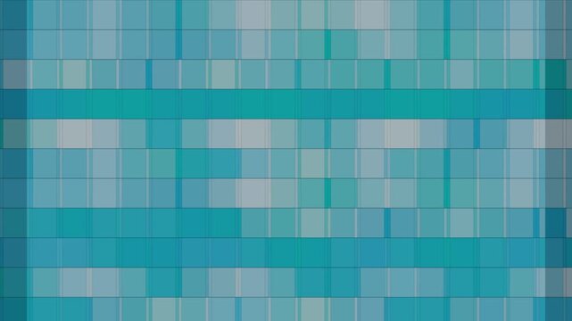 Modern architectural glass facade featuring a repetitive grid pattern of blue and teal window panels