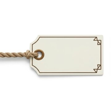Tag attached to a colorful rope with a loop knot