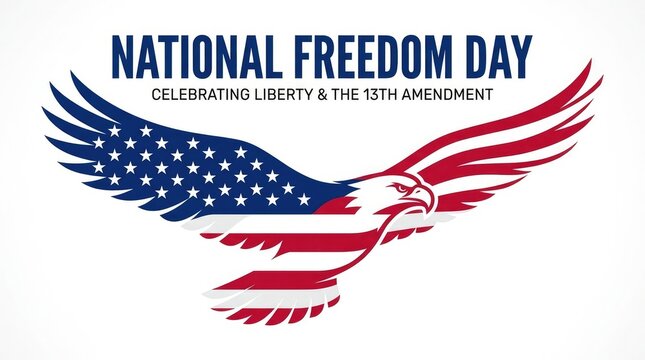 National freedom day eagle flag illustration