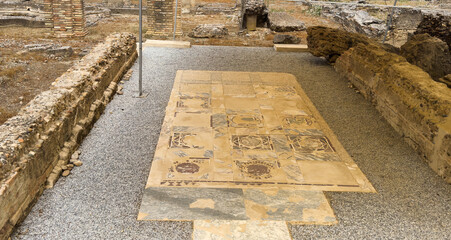 Obraz premium Italica, an ancient Roman city in Hispania; its site is close to the town of Santiponce in the province of Seville, Spain.