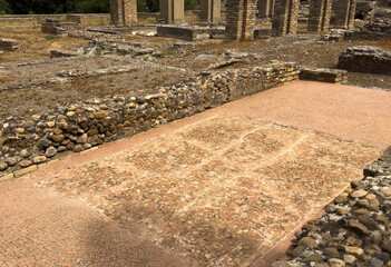 Obraz premium Italica, an ancient Roman city in Hispania; its site is close to the town of Santiponce in the province of Seville, Spain.