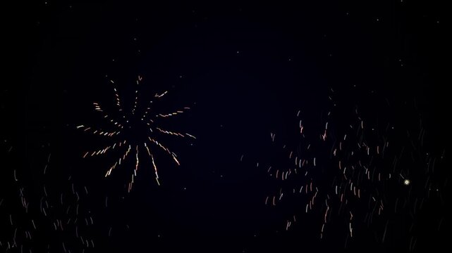 Vibrant fireworks display exploding in night sky for celebration and events pyrotechnics explosion