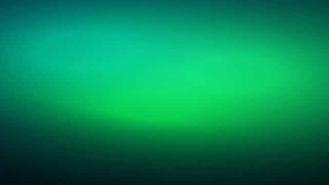 Abstract aurora cloud motion background featuring luminous emerald green, mint cyan, and lime green light flowing through a deep dark night atmosphere. Soft layered aurora formations.