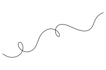 Obraz premium Curved line minimal line art, editable stroke vector illustration