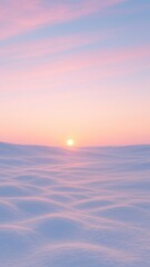 Fototapeta premium Serene pastel snowy landscape mobile wallpaper