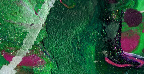 Aquatic Fluid Acrylic Waves in Vibrant Liquid Layers © Roman