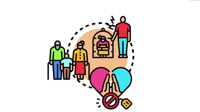 Consanguineous marriage leading to genetic disease risk and family conflicts, depicting individuals within a familial structure and the struggle with forbidden relationships
