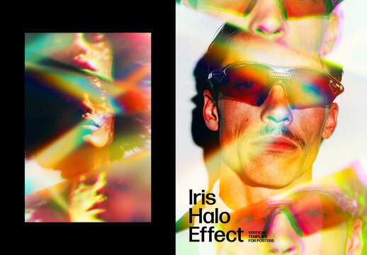 Vertical Iris Halo Effect For Poster And Print Design