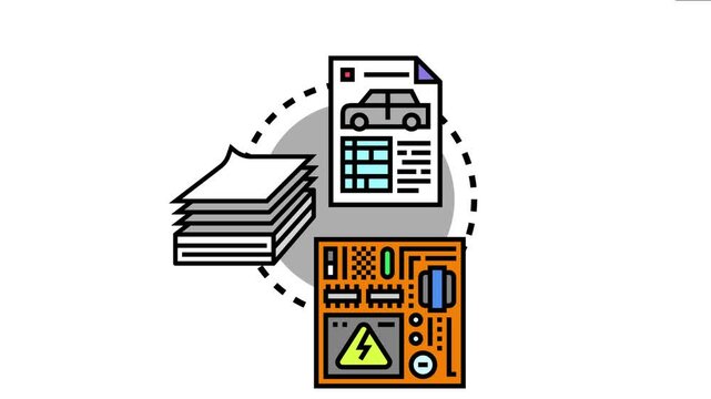 Materials and parts sourcing information for product manufacturing process. Including documentation. Electronic components. And automotive industry specifications for efficient supply chain management