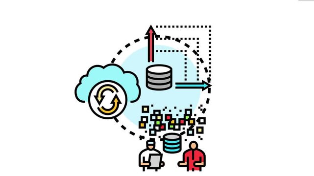 Master data administration involves managing and organizing information within a digital system. Connecting databases. Cloud computing