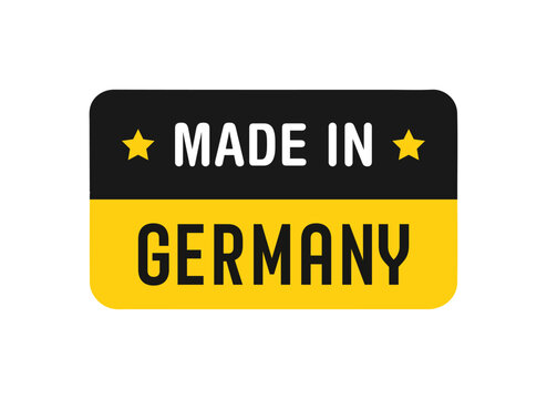 German Quality Certification Badge. Authentic Manufacturing Mark Germany.