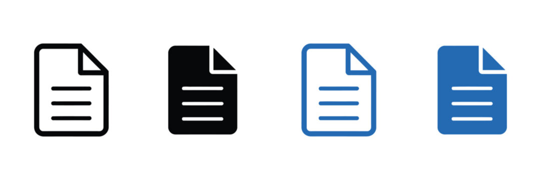 Document file icon set featuring paper, report, form, folder, records, paperwork, document management, office files, and digital interface symbols.
