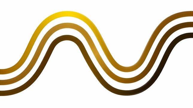 Retro 70s style wavy yellow and brown parallel lines background
