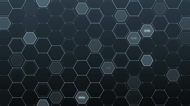 Hexagon grid pattern showing futuristic data technology concept