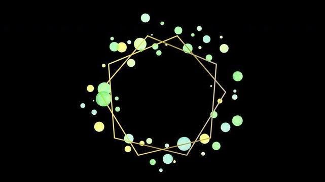 Frame with Sparkle Dots - green