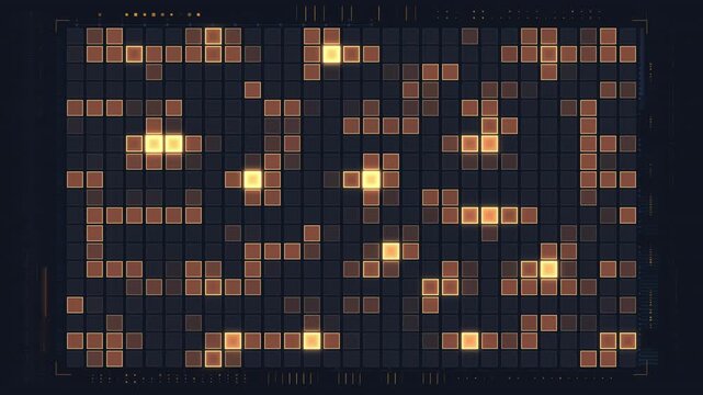Digital data grid showing abstract technology concept