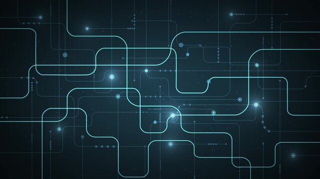 Digital network connections forming a modern technology background