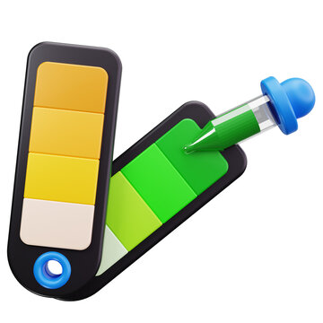 Material Color Palette Picker 3D Illustrations
