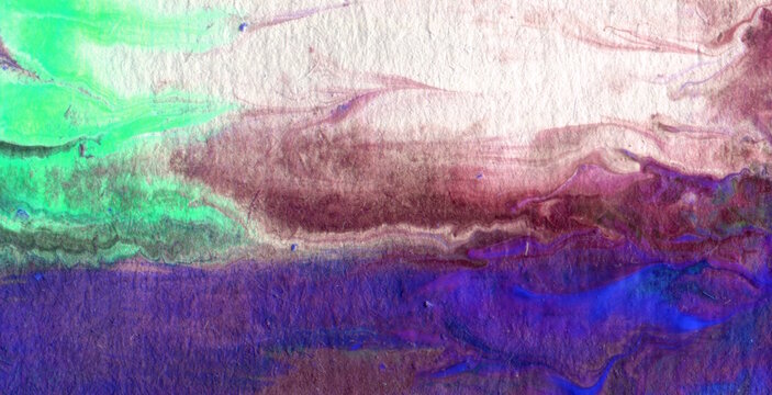 Dynamic Brush Layers in Colorful Abstract Dye Art